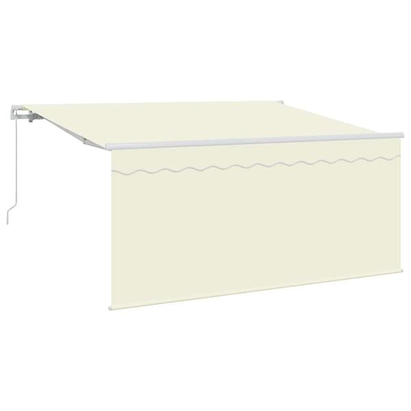 vidaXL Auvent R&eacute;tractable Cr&egrave;me 300 x 200 cm Polyester et Aluminium
