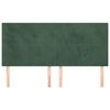 vidaXL T&ecirc;te de lit Vert fonc&eacute; 180x5x118/128 cm Velours