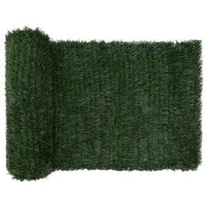 vidaXL Cl&ocirc;ture Artificielle Vert fonc&eacute; 1 x 4 m PVC et Acier