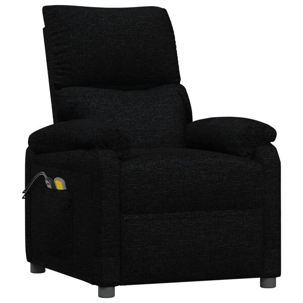 vidaXL Fauteuil électrique de massage Noir Tissu