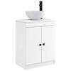 vidaXL Meuble de salle de bain avec &eacute;vier Blanc 54 x 35 x 83 cm