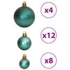 vidaXL Boules de Noël 100 pcs vert 3 / 4 / 6 cm
