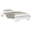 vidaXL Cadre de lit Blanc 80 x 210 cm Pin massif