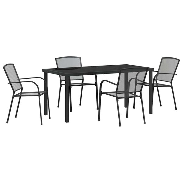 vidaXL Ensemble de salle &agrave; manger pour jardin 5 pcs Anthracite