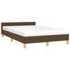 vidaXL Cadre de lit sans matelas marron foncé 120x190 cm tissu
