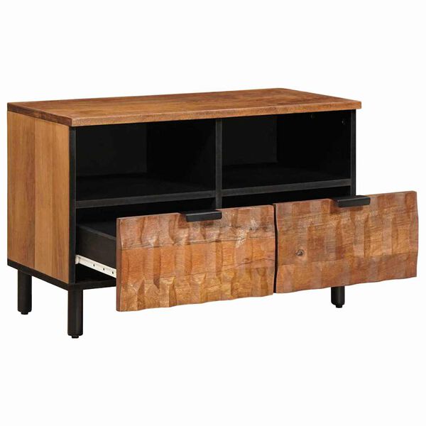 vidaXL Meuble TV avec tiroir Finition Acacia Brun 70 x 33 x 46 cm