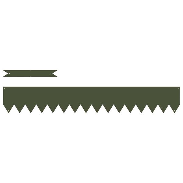 vidaXL Bordure de Pelouse 20 pcs Vert olive 100 x 0.05 x 20 cm