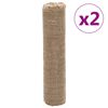 vidaXL Rouleaux de jute 2 pcs 0,5x50 m 100 % jute 200 g/m&sup2;