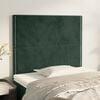 vidaXL T&ecirc;te de lit Vert fonc&eacute; 100x5x118/128 cm Velours