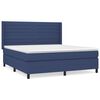 vidaXL Sommier &agrave; lattes de lit avec matelas Bleu 160x200 cm Tissu