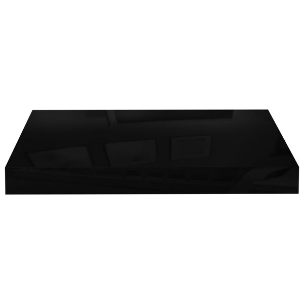 vidaXL Étagère murale flottante Noir brillant 40x23x3,8 cm MDF