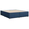 vidaXL Cadre de lit sans matelas bleu 200x200 cm tissu