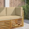 vidaXL Coussin de canap&eacute; d'ext&eacute;rieur 3 pcs Beige Polyester