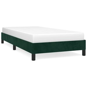 vidaXL Cadre de lit sans matelas vert fonc&eacute; 90x190 cm velours