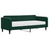vidaXL Lit de jour avec matelas vert fonc&eacute; 90x200 cm velours