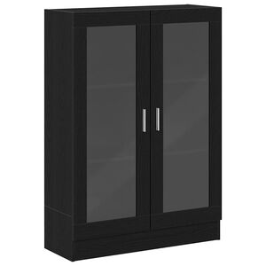 vidaXL Biblioth&egrave;que ch&ecirc;ne noir 82,5x30,5x115 cm bois d'ing&eacute;nierie