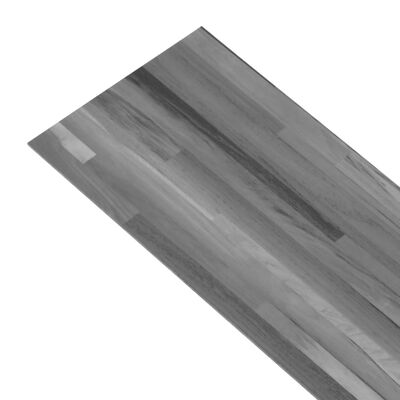 vidaXL Planches de plancher PVC Non auto-adhésif 5,26 m²2 mm Gris rayé