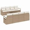 vidaXL Ensemble de Canap&eacute;s avec coussin 7 pcs Beige et cr&egrave;me polyrotin