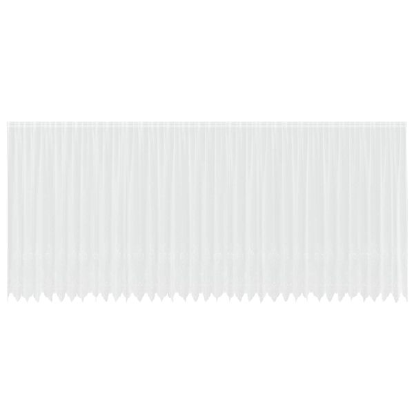 vidaXL Rideau en Dentelle Floral Blanc 245 x 900 cm Polyester