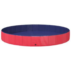 vidaXL Piscine pour Chien &Oslash;300 x 38 cm PVC &eacute;pais Rouge