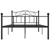 vidaXL Cadre de lit sans matelas noir m&eacute;tal 120x200 cm