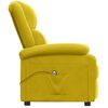 vidaXL Fauteuil inclinable &eacute;lectrique jaune velours