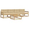 vidaXL Ensemble de canap&eacute;s d'ext&eacute;rieur 4 pc Blanc et Beige