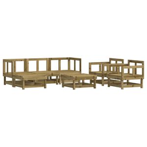 vidaXL Salon de jardin 7 pcs bois de pin impr&eacute;gn&eacute;