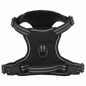 vidaXL Harnais pour chien avec laisse et collier r&eacute;glables noir S