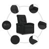 vidaXL Fauteuil inclinable &eacute;lectrique noir tissu