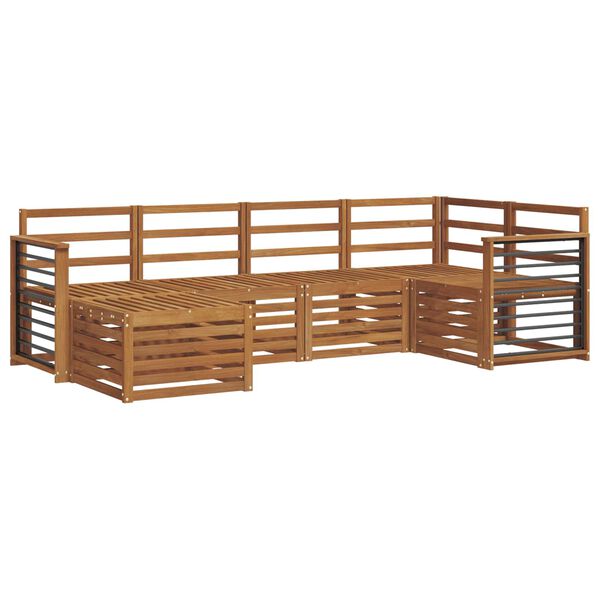 vidaXL Ensembles de canap&eacute;s 6 pcs Naturel Bois d'Acacia Massif