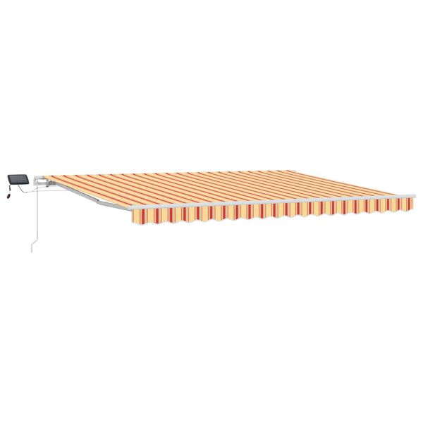vidaXL Auvent R&eacute;tractable avec jaune et orange 450 &times;300 cm tissu
