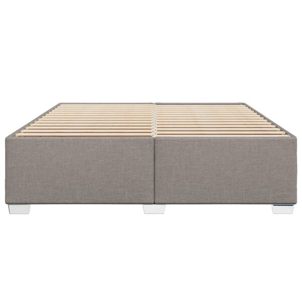 vidaXL Cadre de lit sans matelas taupe 180x200 cm tissu