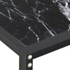 vidaXL Table console Marbre noir 200x35x75,5 cm Verre tremp&eacute;