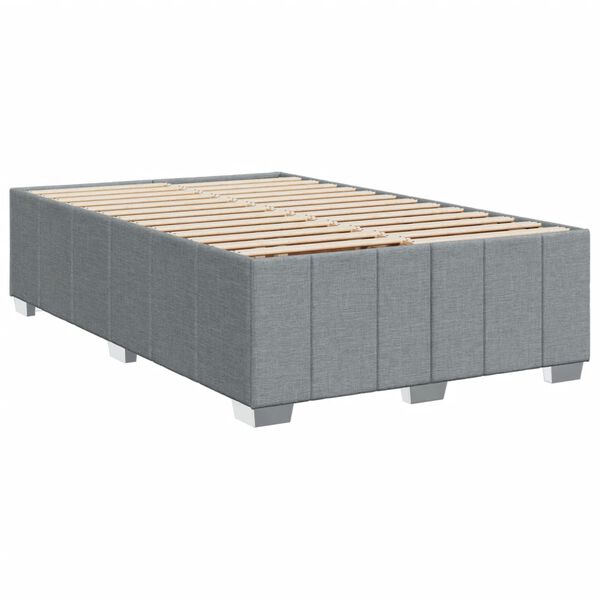 vidaXL Cadre de lit sans matelas gris clair 120x200 cm tissu