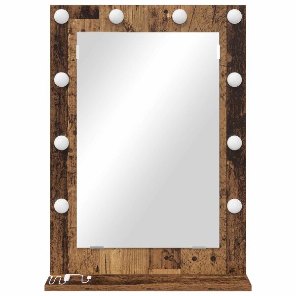 vidaXL Miroir de vanit&eacute; Rectangulaire Ch&ecirc;ne Sonoma 70 x 50 x 18 cm