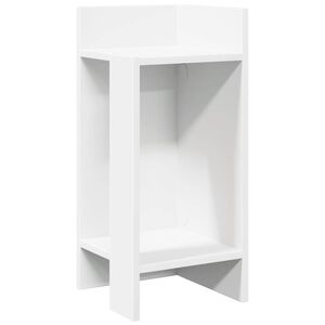 vidaXL Table d'appoint avec &eacute;tag&egrave;re blanc 25,5x27x60 cm