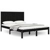 vidaXL Cadre de lit sans matelas noir 140x200 cm bois massif de pin
