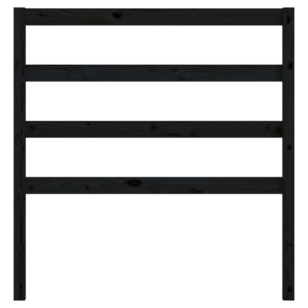 vidaXL Tête de lit Noir 106x4x100 cm Bois massif de pin