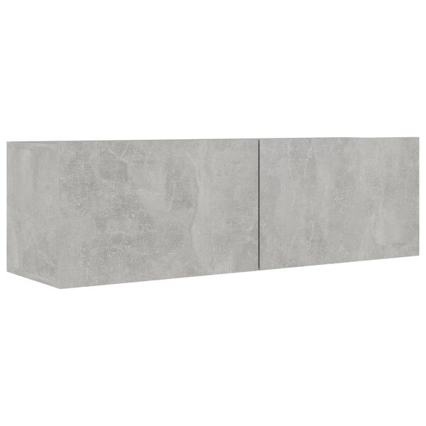 vidaXL Ensemble de meubles TV 3 pcs Gris b&eacute;ton Bois d'ing&eacute;nierie