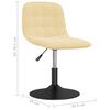 vidaXL Chaises pivotantes &agrave; manger lot de 2 cr&egrave;me velours