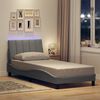 vidaXL Cadre de lit sans matelas Hanko gris clair 90x200 cm tissu
