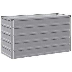 vidaXL Jardin sur&eacute;lev&eacute; Gris 100 x 40 x 55 cm acier lamin&eacute; &agrave; froid