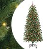 vidaXL Sapin de No&euml;l artificiel avec 300 LED Vert 180 cm PE et PVC