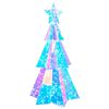 vidaXL Sapin de No&euml;l LED iris&eacute; prismatique Multicolore &Oslash; 20 x 38 cm