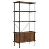 vidaXL &Eacute;tag&egrave;re &agrave; 5 niveaux armoire 80x40x163cm Acier bois d'ing&eacute;nierie