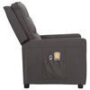 vidaXL Fauteuil &eacute;lectrique de massage Gris fonc&eacute; Tissu