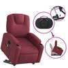 vidaXL Fauteuil inclinable de massage &eacute;lectrique Rouge bordeaux Tissu