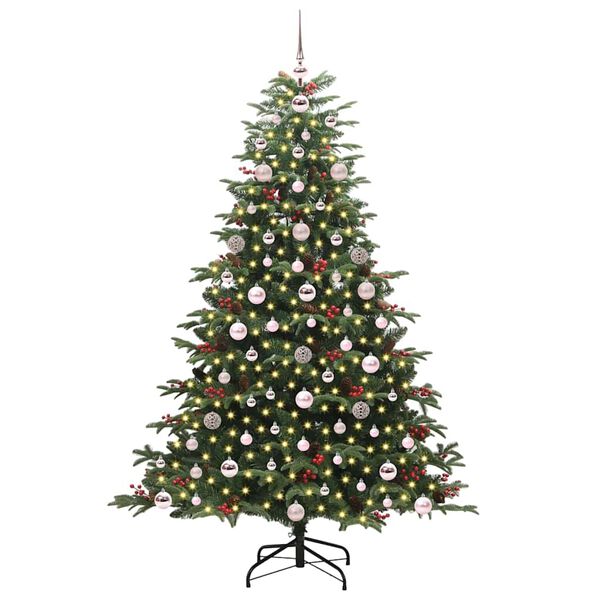 vidaXL Sapin de No&euml;l artificiel Vert 180 cm PVC, m&eacute;tal et plastique