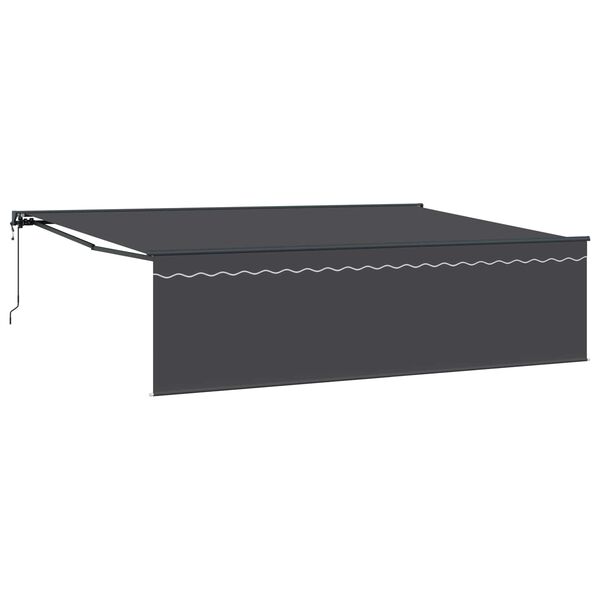 vidaXL Auvent R&eacute;tractable Anthracite 500 &times; 300 cm